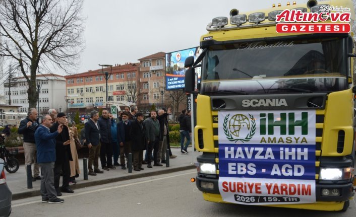Samsun'dan Suriye'ye 520 çuval un gönderildi