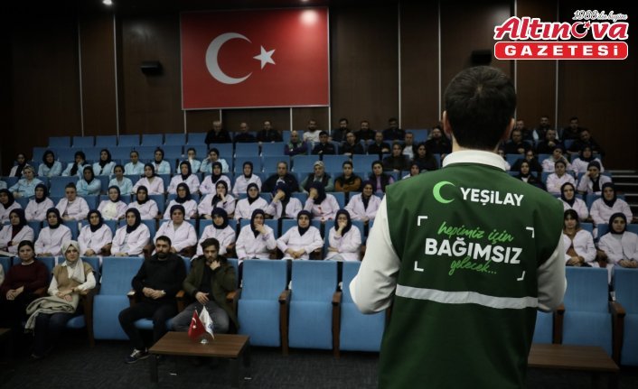 Yeşilay Samsun'da OSB çalışanlarına bağımlılıkla mücadele eğitimi veriyor