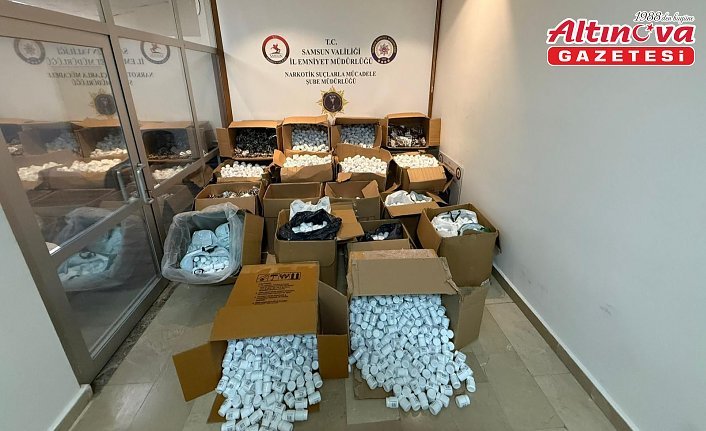 Samsun'da 421 bin 120 uyuşturucu hap ele geçirildi
