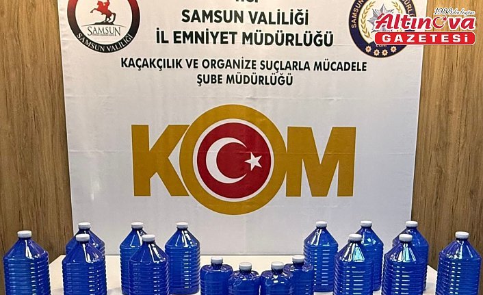 Samsun'da sahte içki operasyonunda 1 şüpheli yakalandı