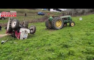Alaçam'da traktörün devrildiği kazada 1 kişi öldü, 1 kişi yaralandı