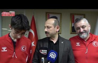 Bulgaristan'daki şampiyonada altın madalya kazanan milli atıcı, Samsun'a döndü