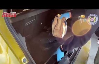 Samsun'da bagaja gizlenen uyuşturucuyu hasas burunlu köpek “Pera“ buldu