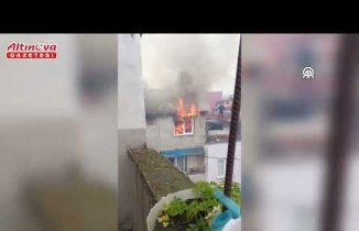 Samsun'da bir evin çatısında çıkan yangın söndürüldü