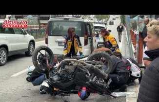Samsun'da dolmuşla çarpışan motosikletin sürücüsü yaralandı