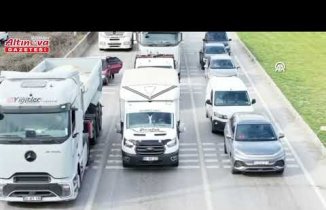 Samsun'da uygulamadan kaçmak için sürücü değiştirenler drona yakalandı