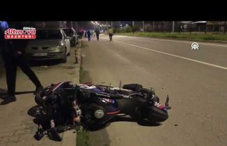 Yakakent'te motosikletin çarptığı yaya ağır yaralandı